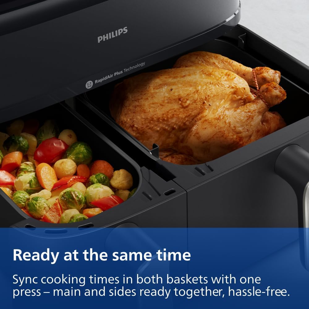 Philips Air Fryer 5000 Series Dual Basket with Steam 9L - Excellent Condition