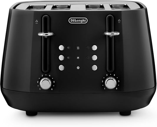De'Longhi Eclettica 4-Slot Toaster 1800W – CTY4003.BK - New Condition