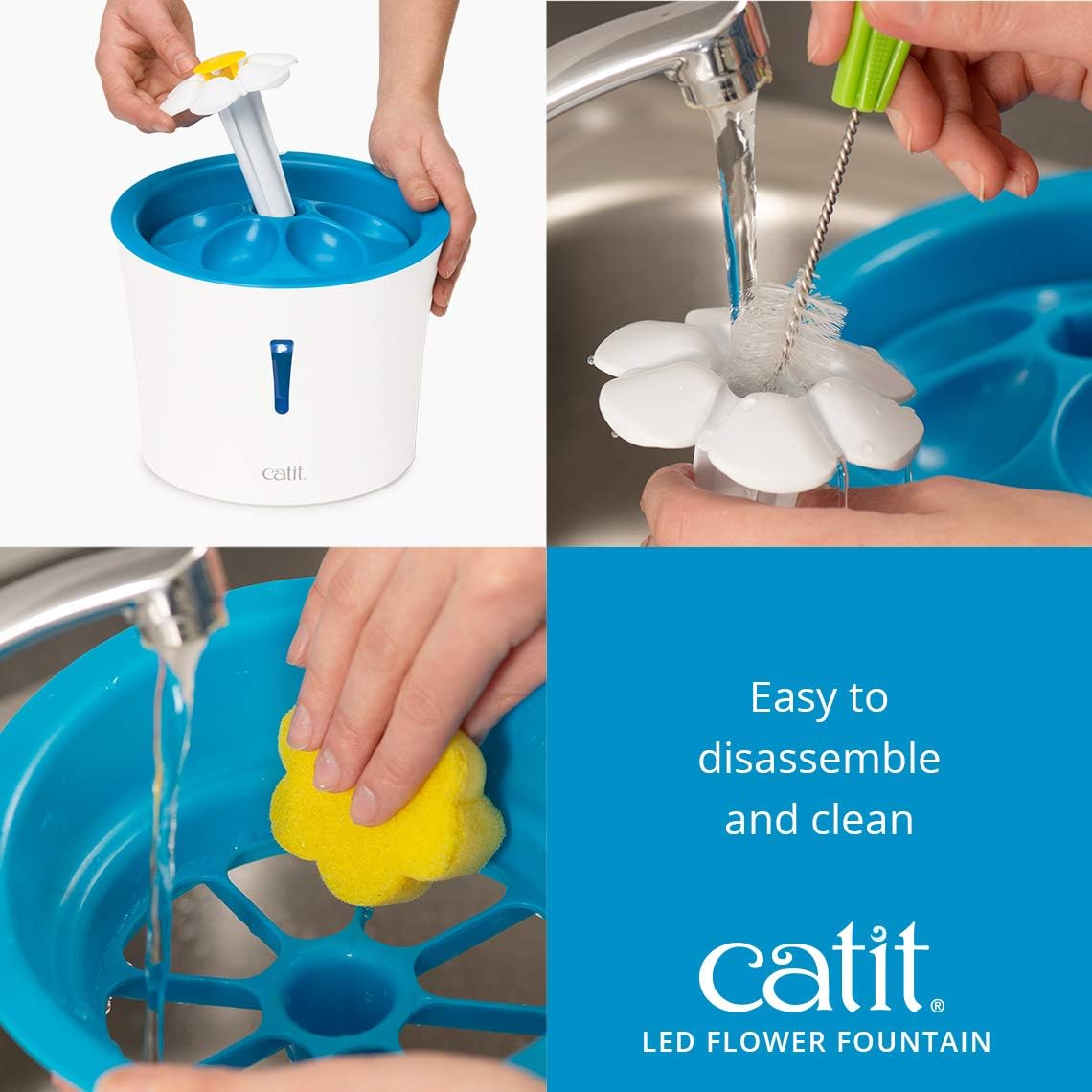 Catit LED Flower Fountain 3L – Cat Water Fountain - New Condition