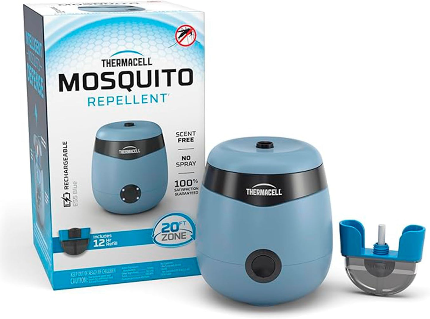 Thermacell E-Series Rechargeable Mosquito Repeller, Blue - New Condition