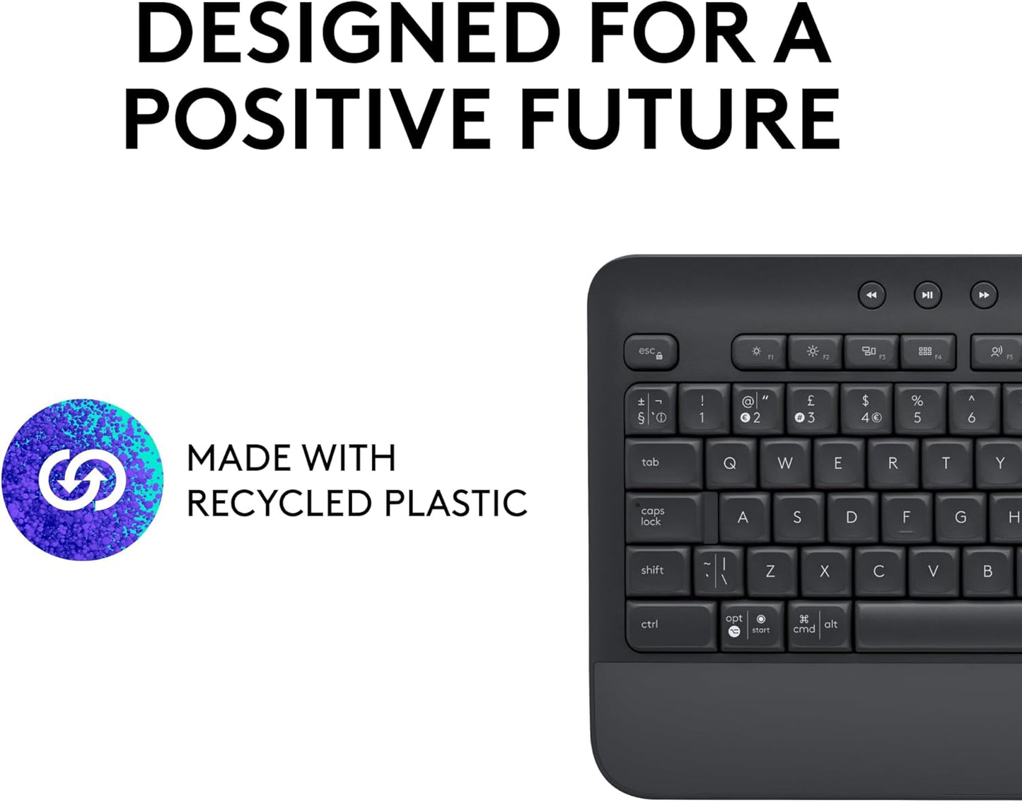 Logitech Signature K650 Wireless Comfort Keyboard with Wrist Rest – Graphite - New Condition