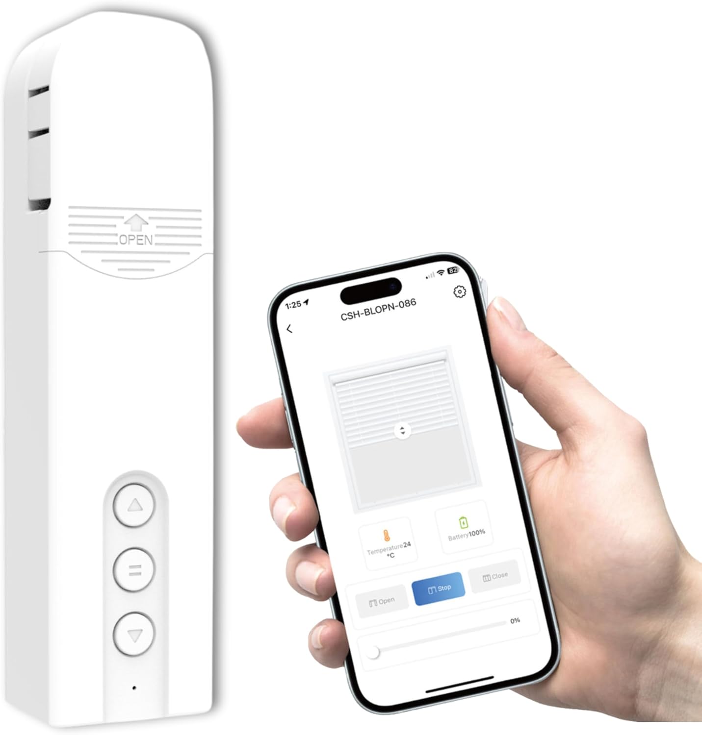 Connect Smart Blind Opener – Motorised Wi-Fi Controller for Roller & Roman Shades - New Condition