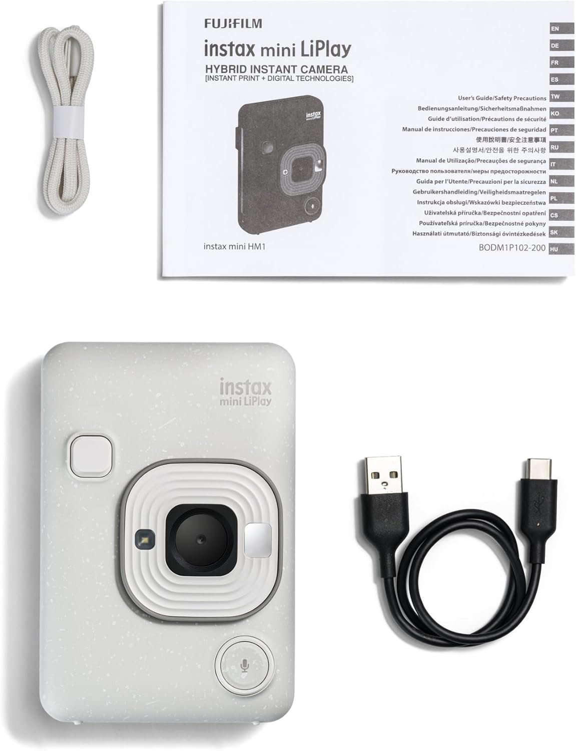 Fujifilm Instax Mini LiPlay Hybrid Instant Camera - Misty White - Excellent Condition