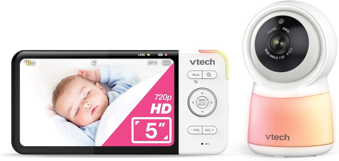 VTech RM5754HDV2 5” Smart HD Video Baby Monitor - New Condition