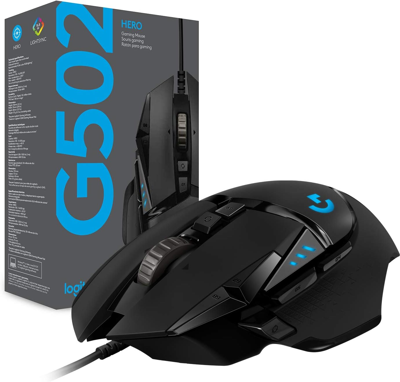 Logitech G502 HERO High Performance Wired Gaming Mouse – Black - New Condition