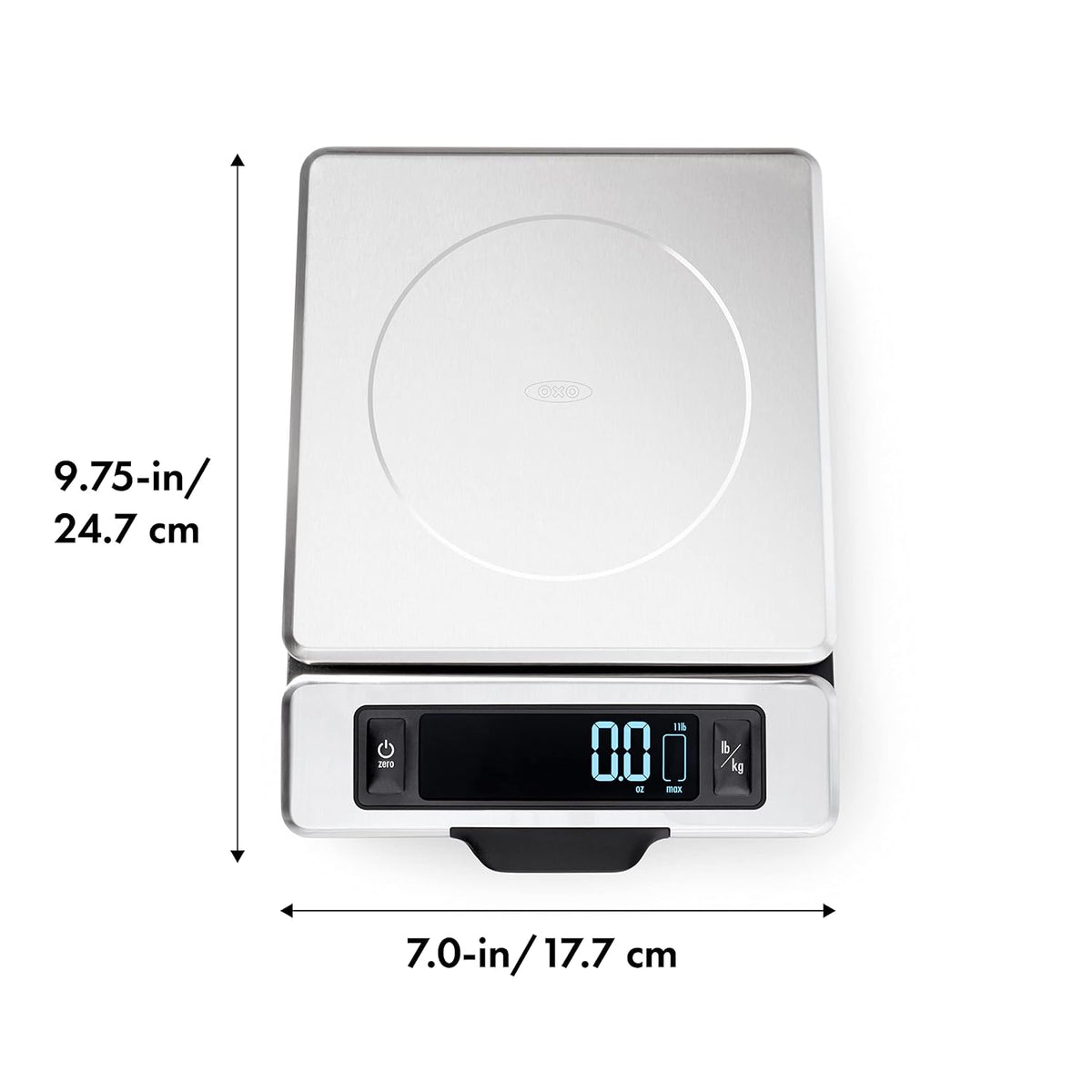 OXO Good Grips Stainless Steel Digital Food Scale – 11 lb Capacity with Pull-Out Display - New Condition