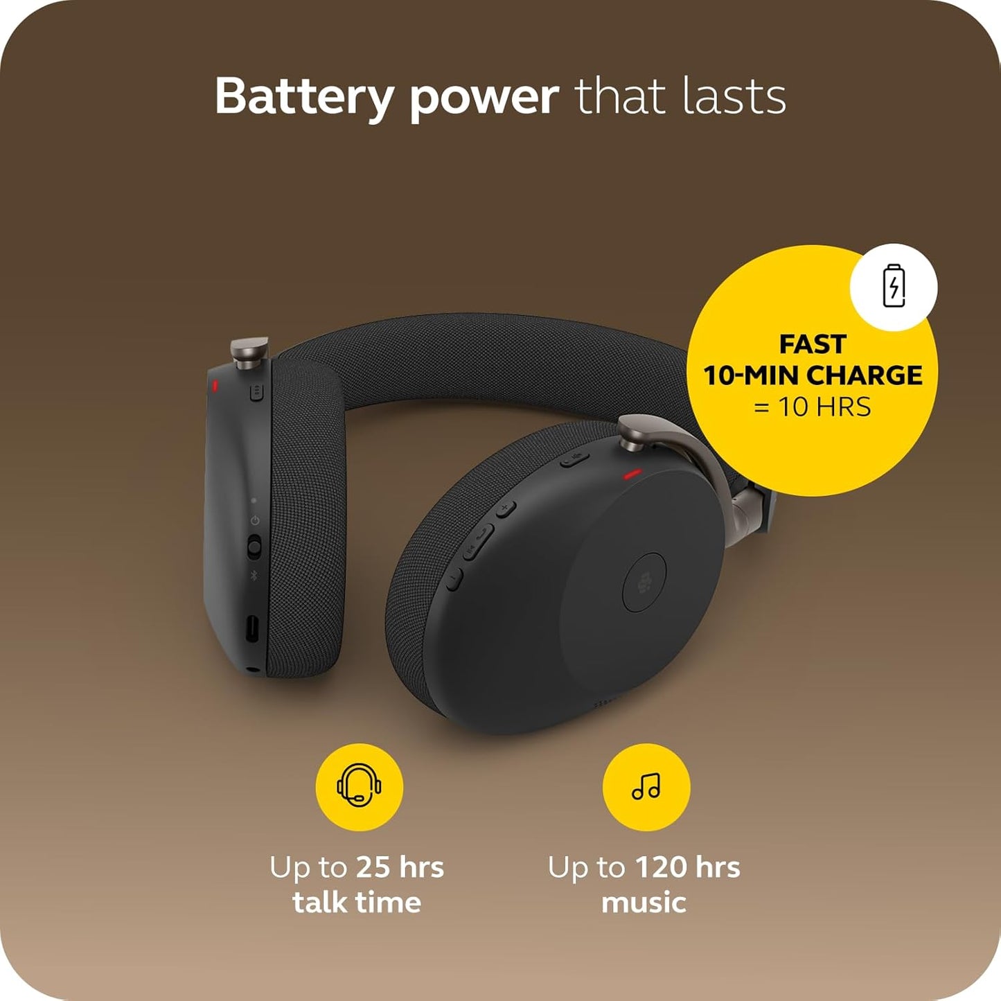 Jabra Evolve3 85 Wireless Noise Cancelling Headphones with Mic - UC USB-A - New Condition