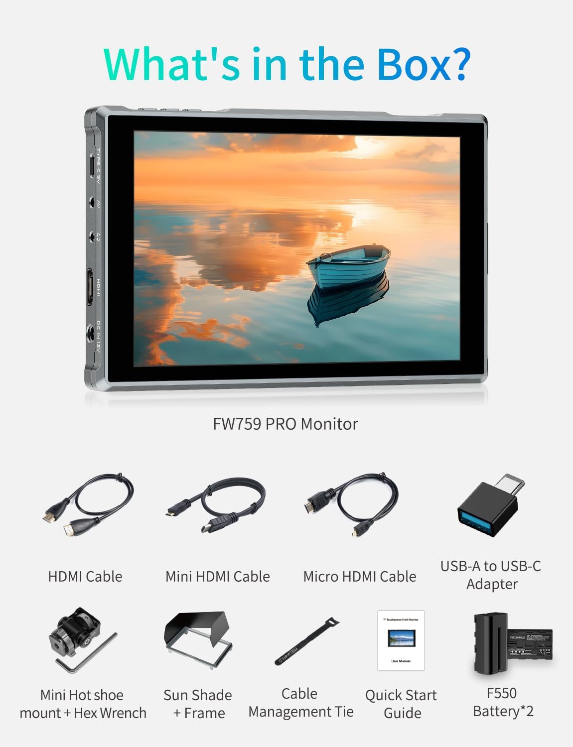 Neewer 7-Inch HD Camera Field Monitor - New Condition