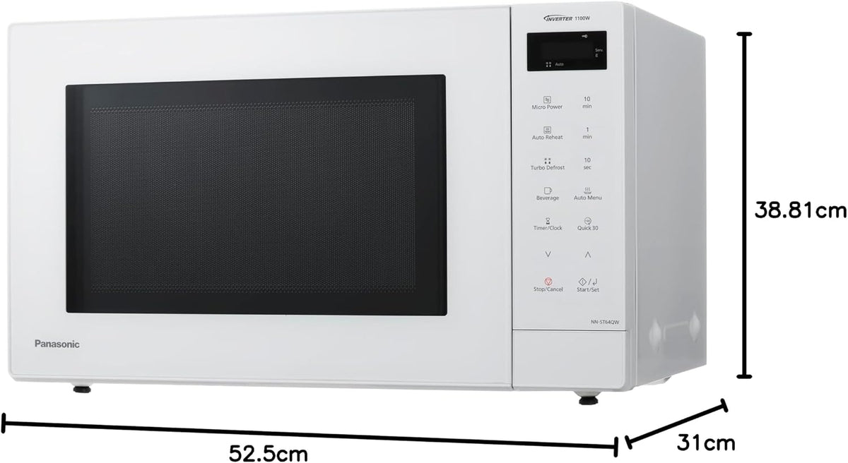 Panasonic NN-ST64QWQPQ 32L 1100W Inverter Microwave Oven - Excellent Condition
