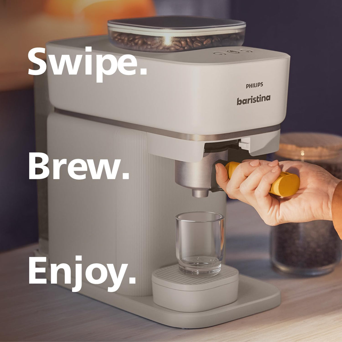 Philips Baristina Espresso Machine – 16 Bar Pressure, Fresh Bean Brewing, Natural White - Excellent Condition
