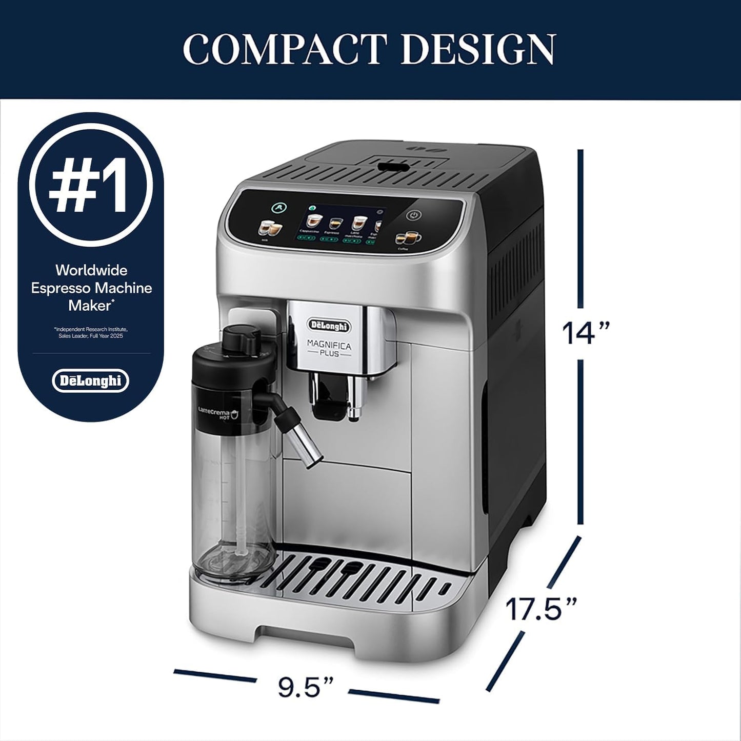 De'Longhi Magnifica Plus ECAM320.70.SB Automatic Coffee Machine with LatteCrema - Excellent Condition