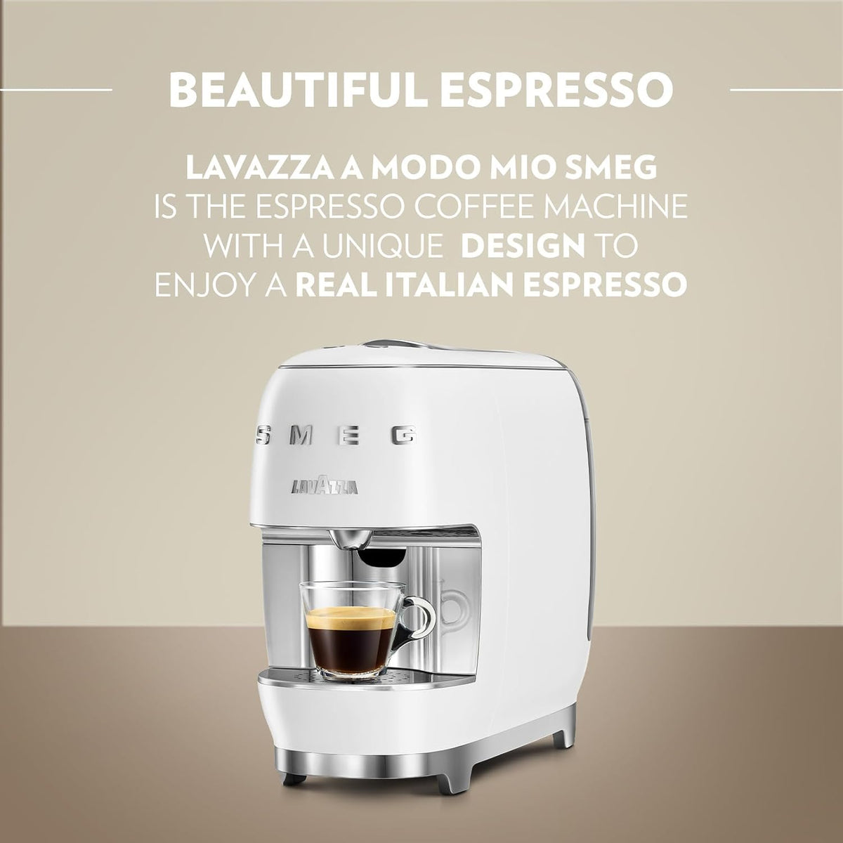 Lavazza A Modo Mio Smeg Coffee Capsule Machine – White, Italian Design, 0.9L Water Tank - Excellent Condition