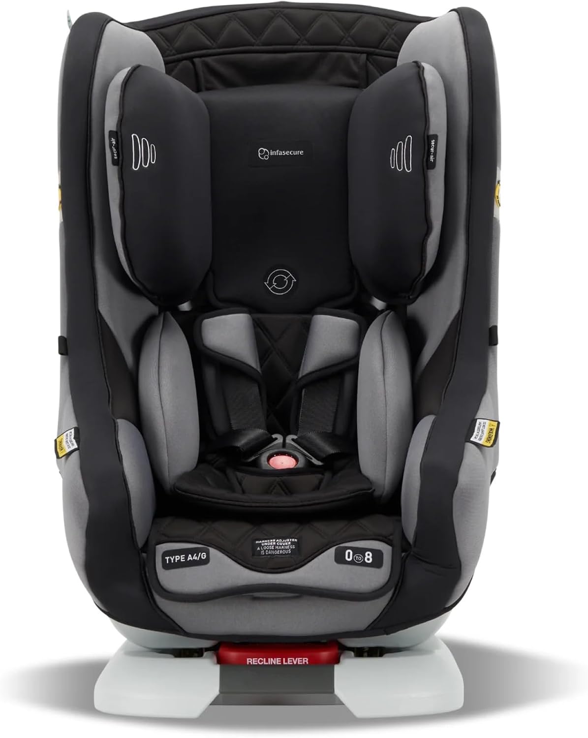 InfaSecure Achieve Premium Convertible Car Seat Night - Newborn to 8 Years - Excellent Condition