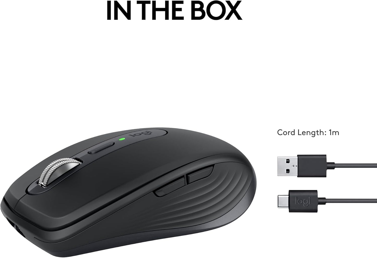 Logitech MX Anywhere 3S Compact Wireless Mouse – Graphite - New Condition