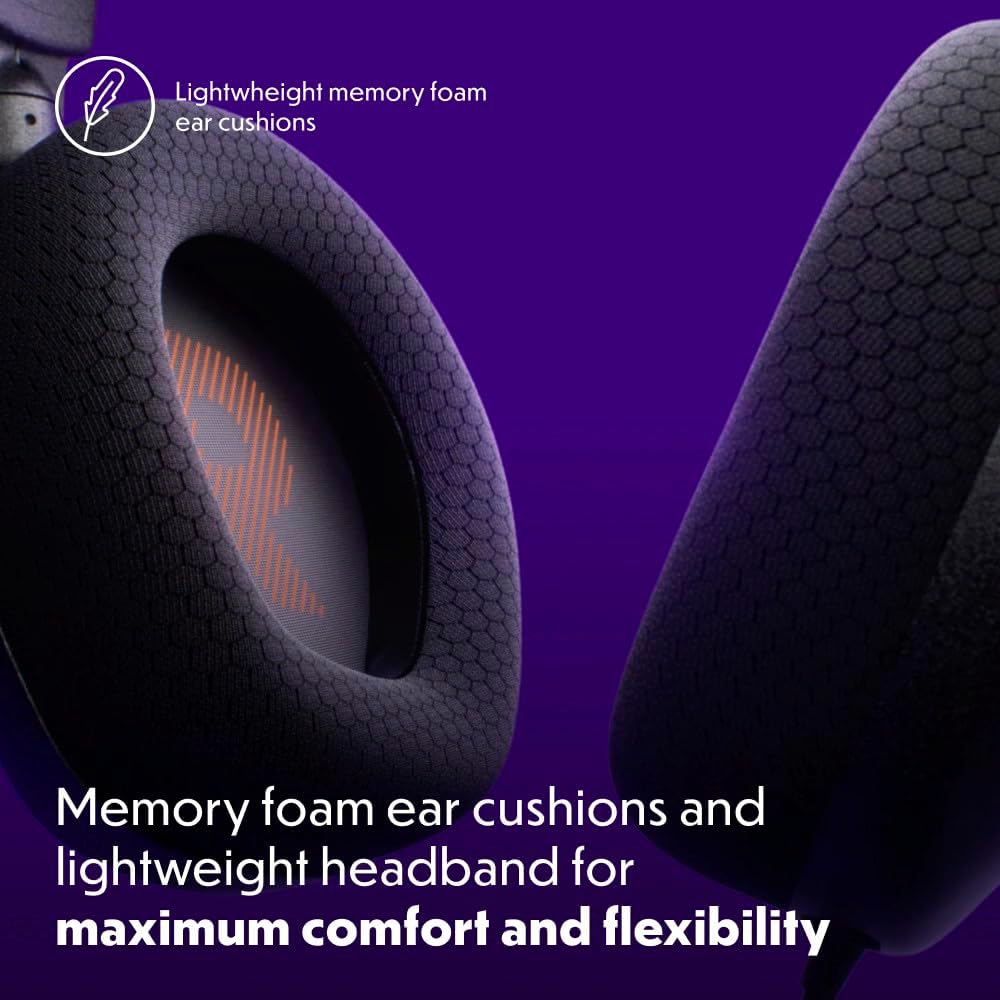 JBL Quantum 100M2 Wired Gaming Headset – Over-Ear, Detachable Mic with Mute, Memory Foam Cushions, 3.5mm Multi-Platform Compatible - New Condition