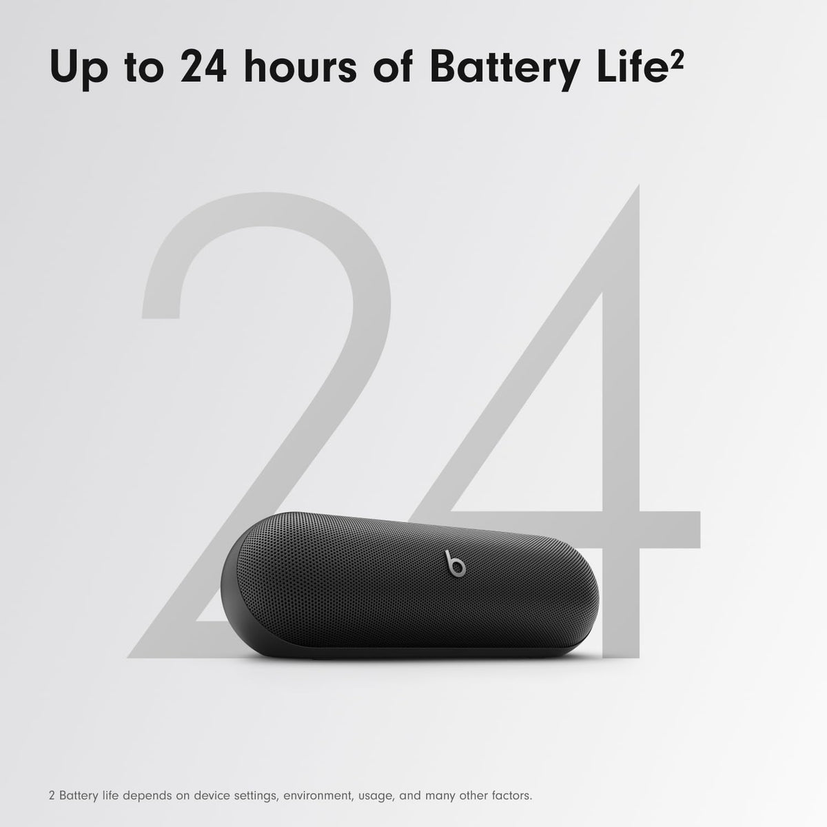 Beats Pill Portable Bluetooth Speaker – 24H Battery, IP67 Water Resistant, Matte Black - New Condition