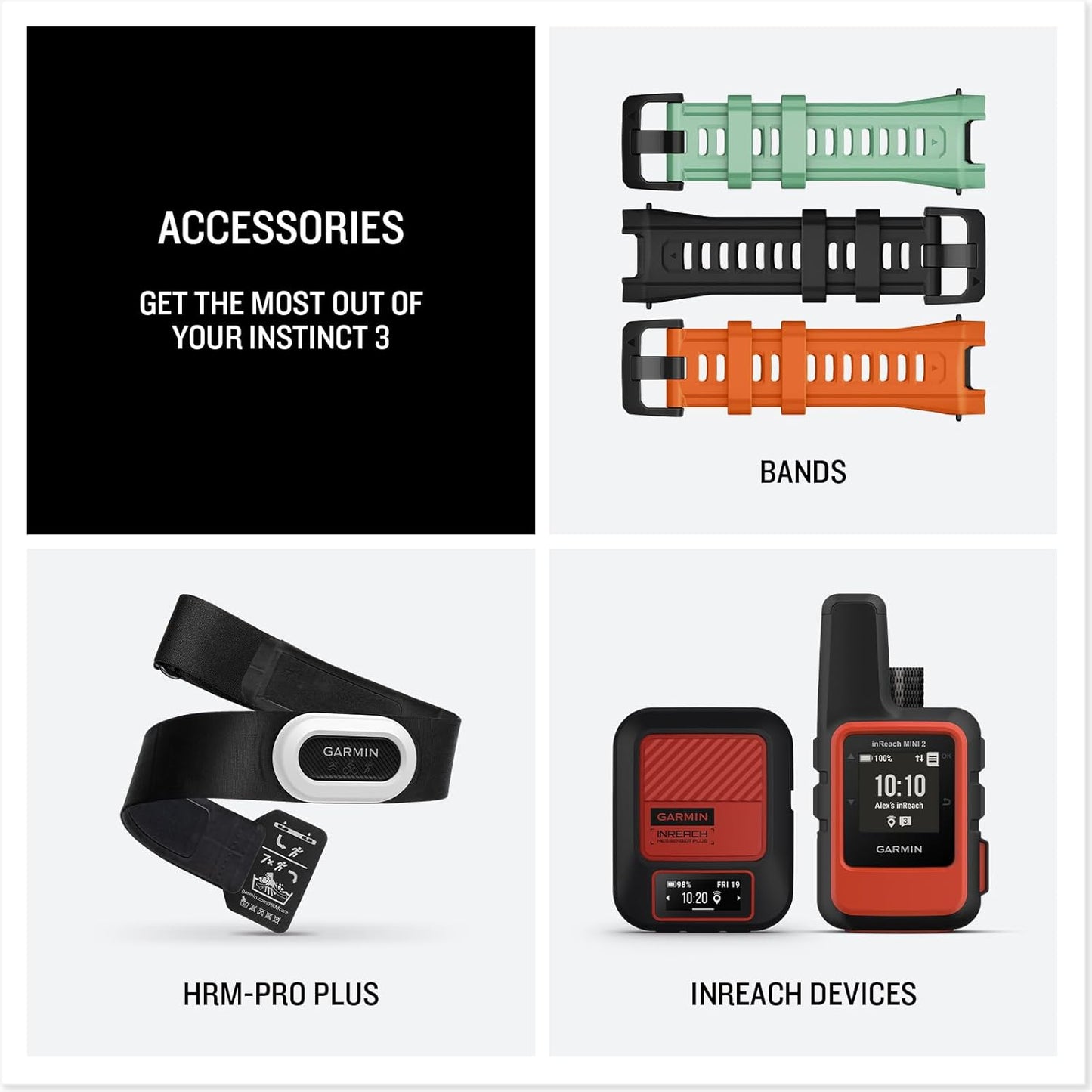 Garmin Instinct® 3 50mm, Solar Charged Display, Rugged Outdoor GPS Smartwatch - New Condition