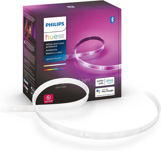 Philips Hue LightStrip Plus Smart LED Light 2m Base Kit with Bluetooth - Excellent Condition