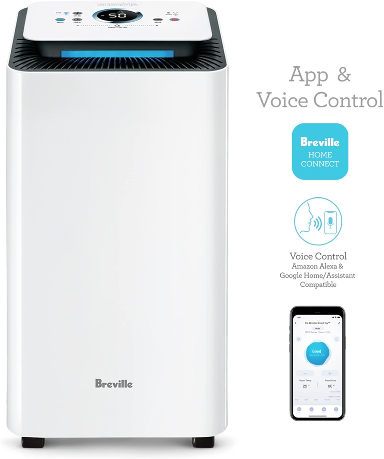 Breville Smart Dry Connect 10L Dehumidifier – Wi-Fi & Voice Control - Excellent Condition