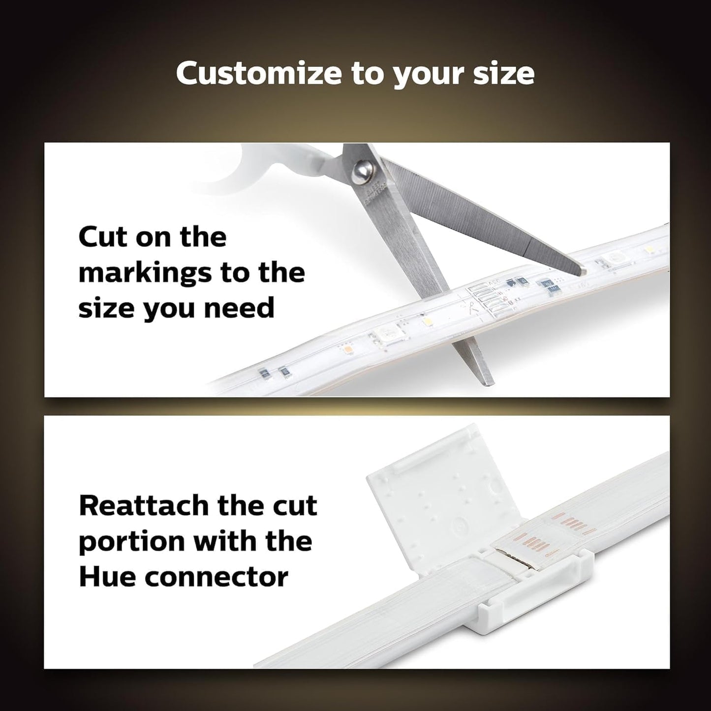 Philips Hue LightStrip Plus Smart LED Light 2m Base Kit with Bluetooth - Excellent Condition