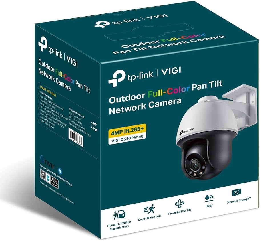 TP-Link VIGI C540 4MP Smart Outdoor Pan/Tilt Security Camera - New Condition