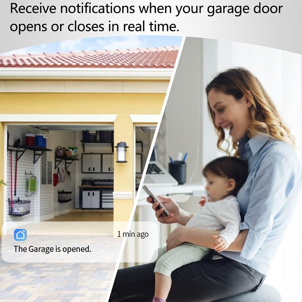 Connect SmartHome Wi-Fi Garage Door Opener Controller with App Control - New Condition