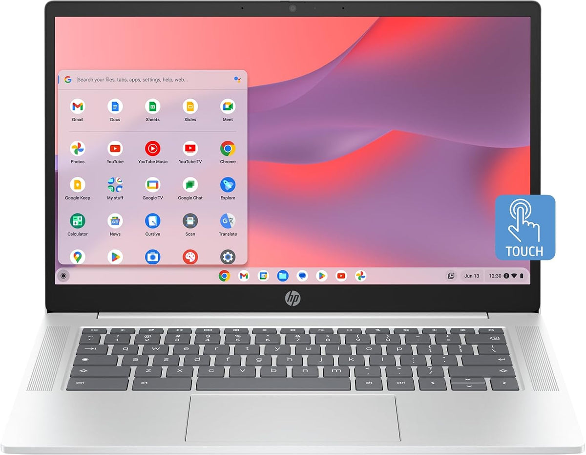 HP Chromebook 14a Touch N100 4GB 64GB eMMC HD Glacier Silver - New Condition