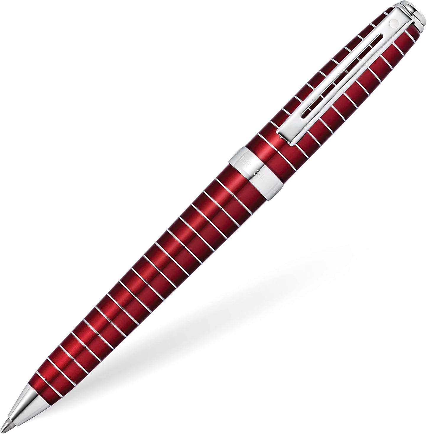 Sheaffer Prelude Merlot Lacquer w/Horizontal Line Engraving Ballpoint Pen - New Condition