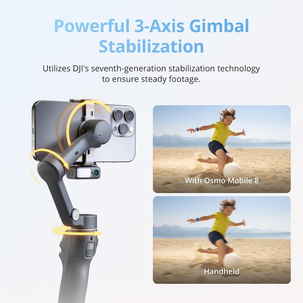 DJI Osmo Mobile 8P Gimbal Stabilizer for iPhone & Android - Excellent Condition