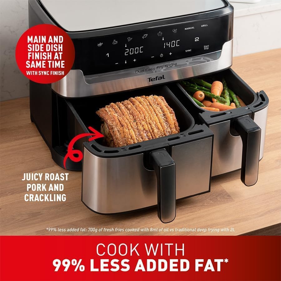 Tefal Dual Easy Fry & Grill Deluxe XXL 8.3L Air Fryer - Excellent Condition
