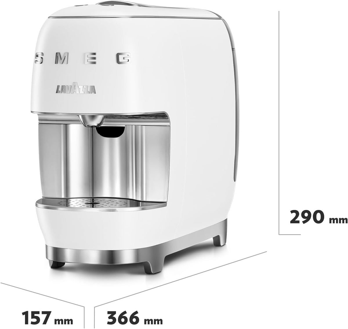 Lavazza A Modo Mio Smeg Coffee Capsule Machine – White, Italian Design, 0.9L Water Tank - Excellent Condition
