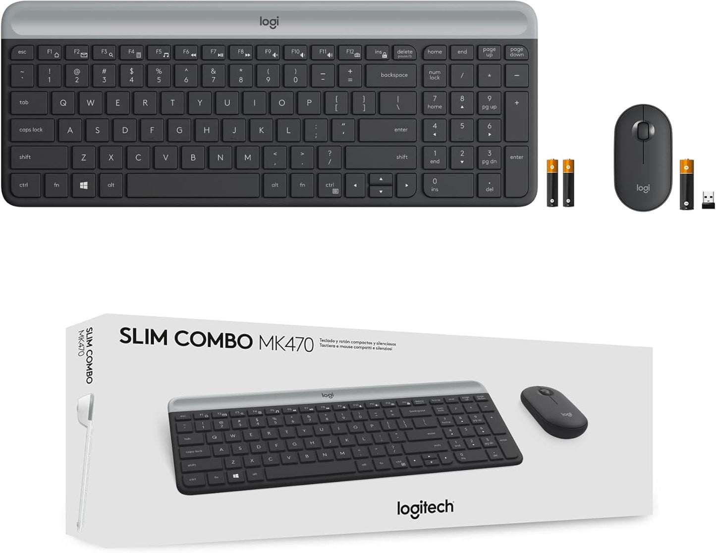 Logitech MK470 Slim Wireless Keyboard and Mouse Combo, Black - New Condition