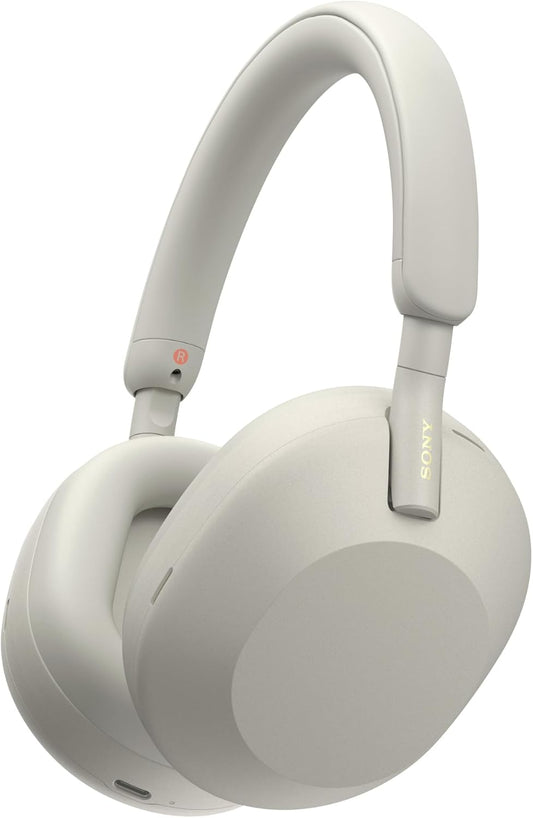 Sony WH-1000XM5 Wireless Noise Cancelling Headphones – 30-Hour Battery, Hi-Res Audio, Multipoint, Silver - Excellent Condition