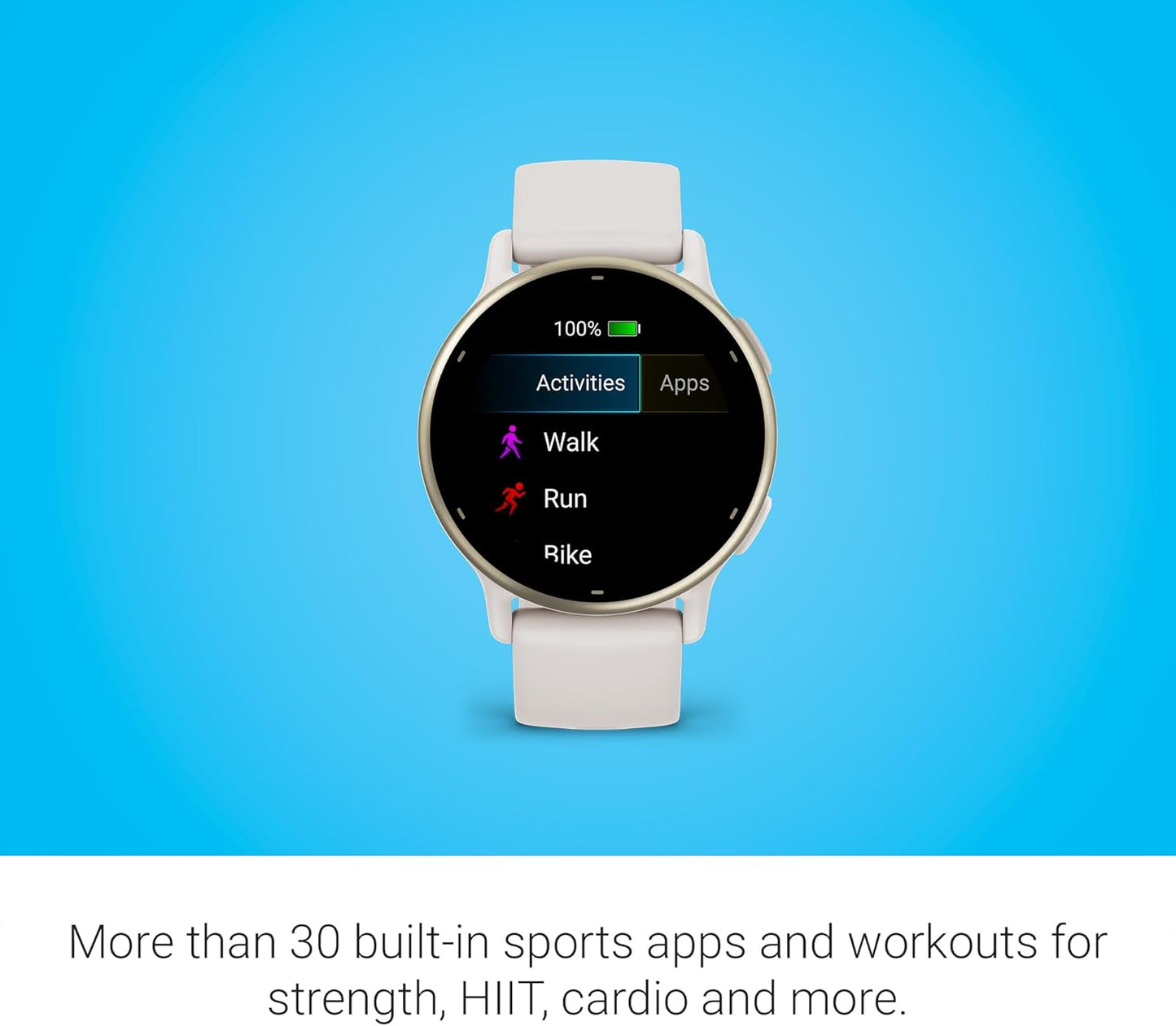 Garmin vívoactive 5 GPS Smartwatch – Ivory with AMOLED Display - Good Condition