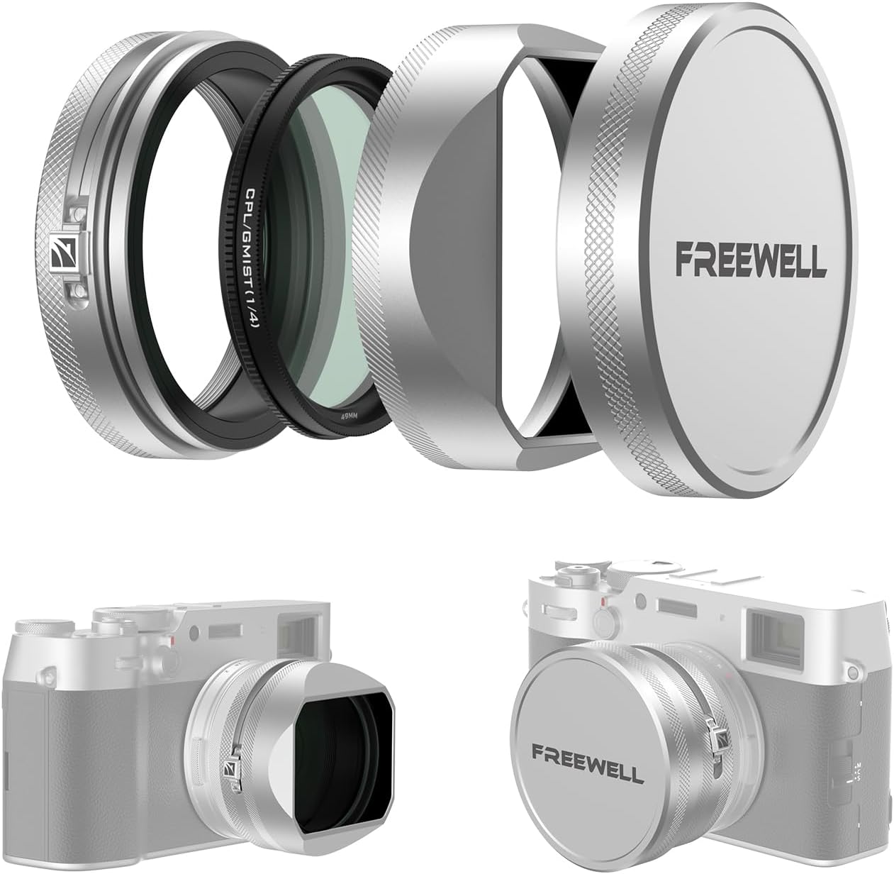 Freewell CPL/MIST 1/4 Filter Kit with Lens Hood for Fujifilm X100 Series - New Condition