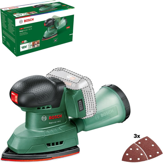 Bosch EasySander 18V-8 Cordless Multi Detail Sander – Rotatable Plate, Dust Box, Battery Not Included - Excellent Condition