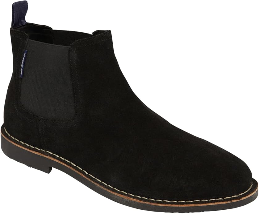 Ben Sherman Garcia Men's Suede Ankle Boots – Black - New Condition