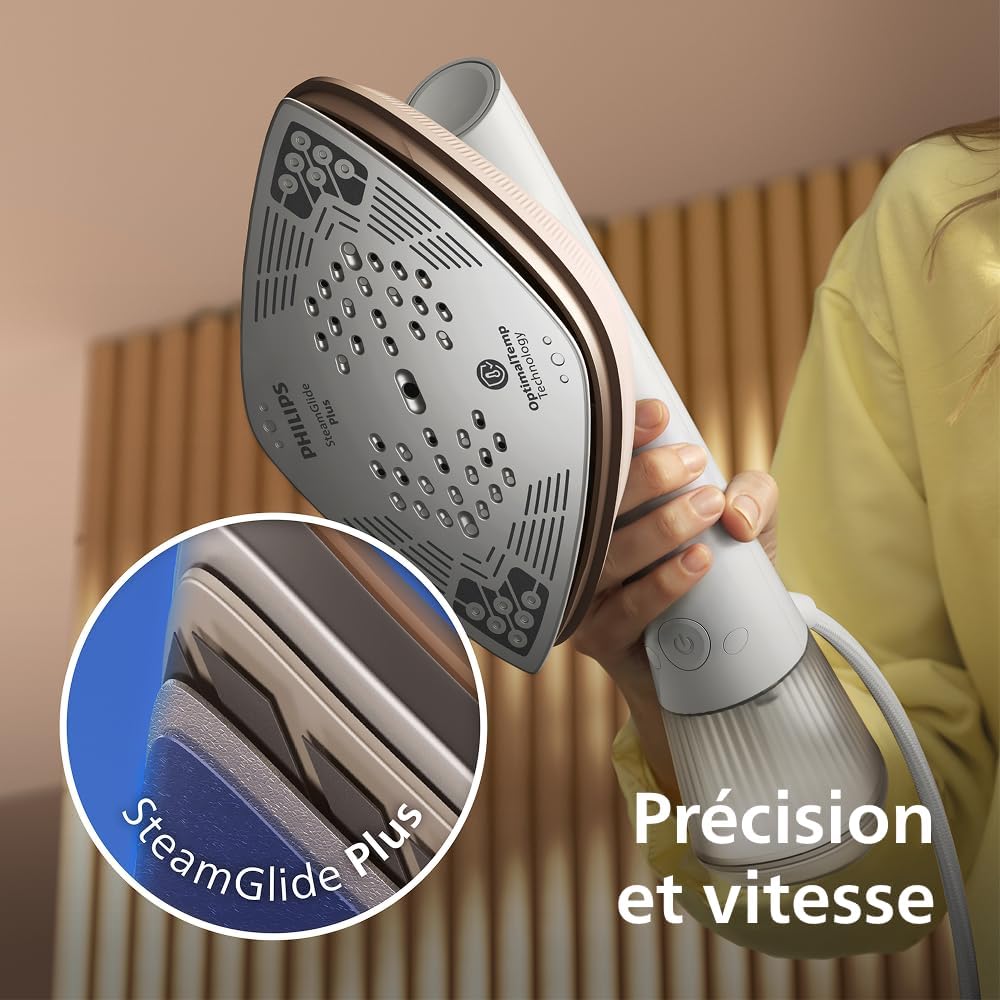 Philips OneTurn Hybrid Iron & Steamer GC213/10 – 1800W, 45g/min Steam, Rotating Head, Silky White - Excellent Condition