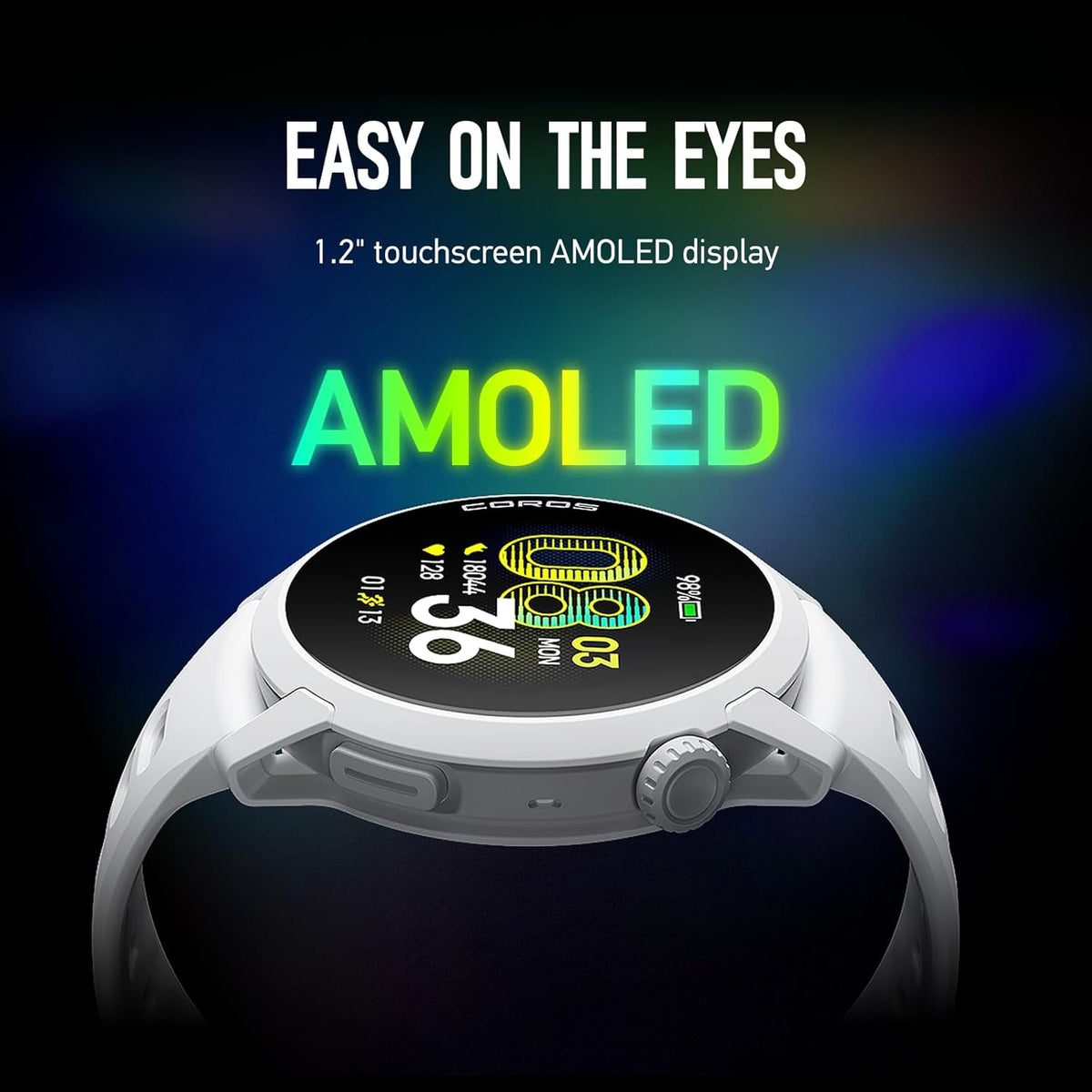 COROS PACE 4 GPS Sports Watch – White with Silicone Band, AMOLED Display, Advanced Running & Fitness Tracking - New Condition