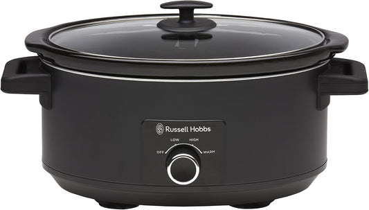 Russell Hobbs RHSC7 7L Slow Cooker with Ceramic Bowl – Matte Black - Excellent Condition