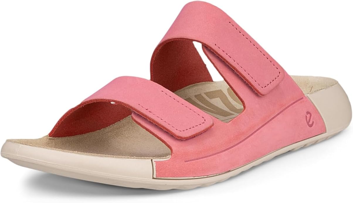 ECCO Cozmo Women's 2-Strap Slide Sandals – Bubblegum (EU 40 / US 9–9.5) - New Condition