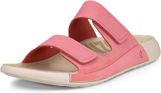 ECCO Cozmo Women's 2-Strap Slide Sandals – Bubblegum (EU 40 / US 9–9.5) - New Condition
