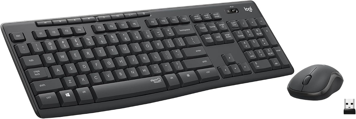 Logitech MK295 Silent Wireless Keyboard & Mouse Combo – Graphite - New Condition