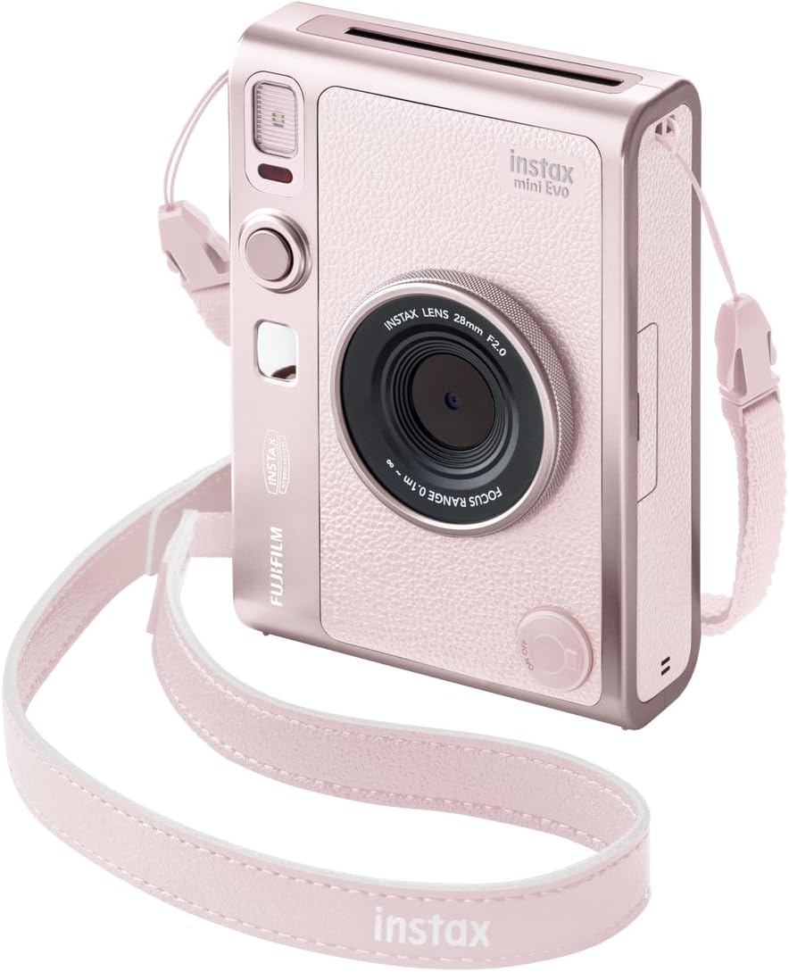 Instax Fujifilm Mini EVO Instant Camera, Gentle Rose - New Condition