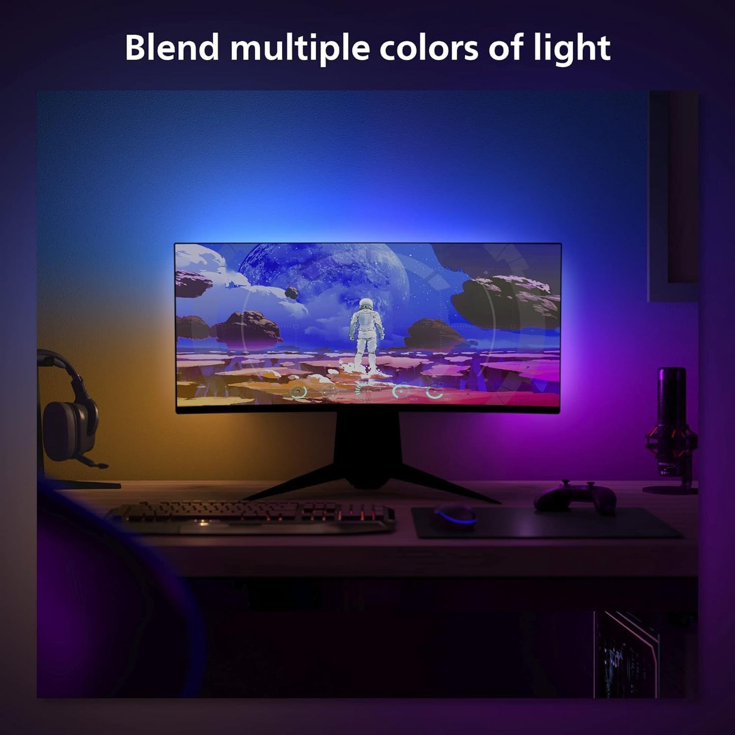 Philips Hue Play Gradient Lightstrip 2m for 24-27" PC Monitors - Excellent Condition