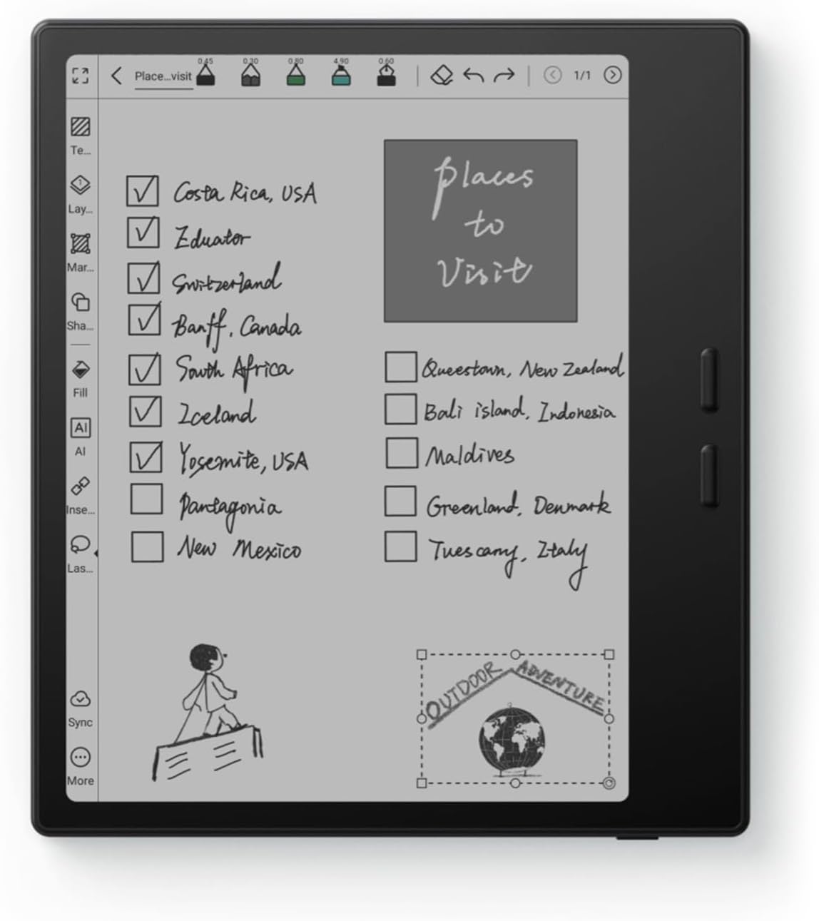 BOOX Go Color 7 Gen II E-Ink Tablet 7" 4GB/64GB – Black - New Condition