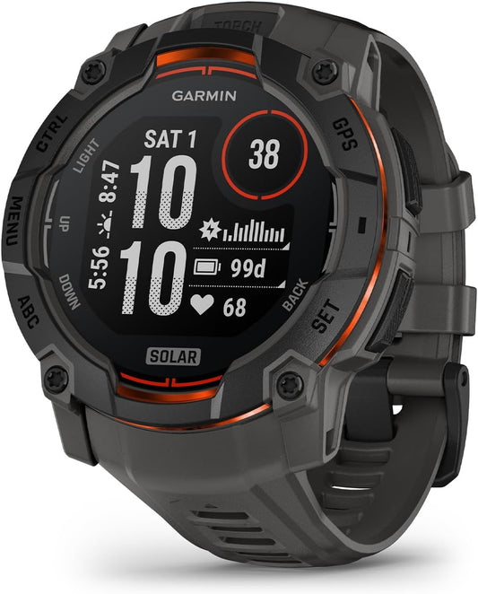 Garmin Instinct® 3 50mm, Solar Charged Display, Rugged Outdoor GPS Smartwatch - New Condition