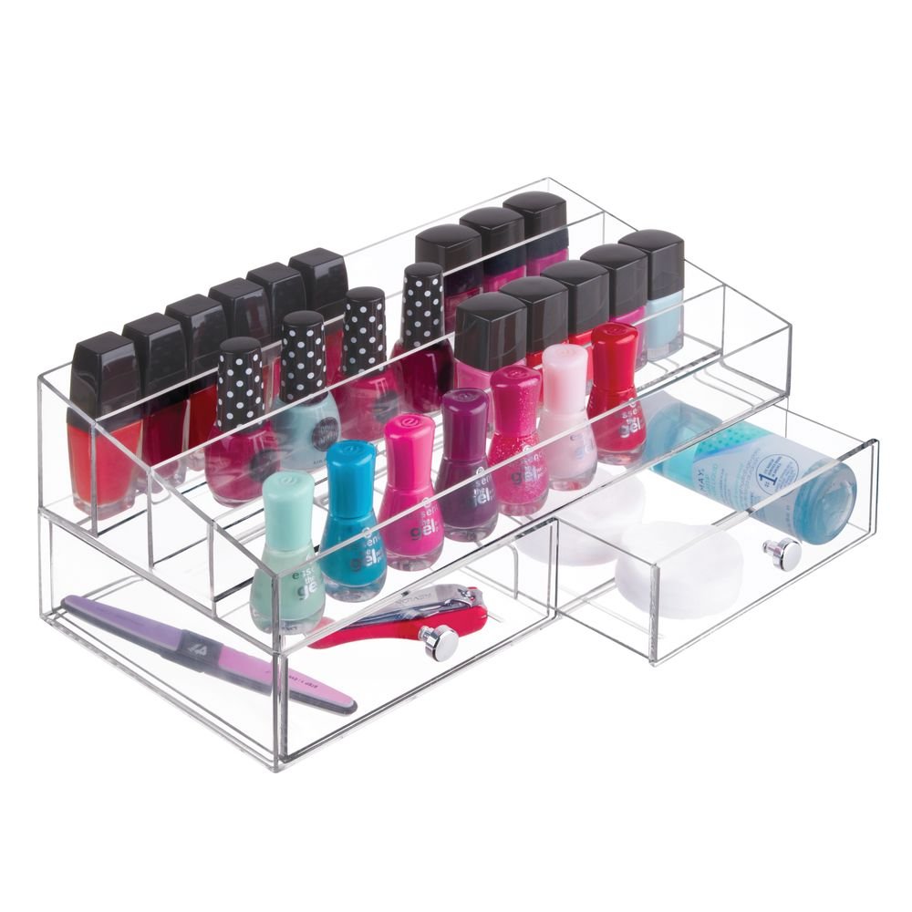 InterDesign Clarity Cosmetic Organizer with Drawers, Clear - New Condition