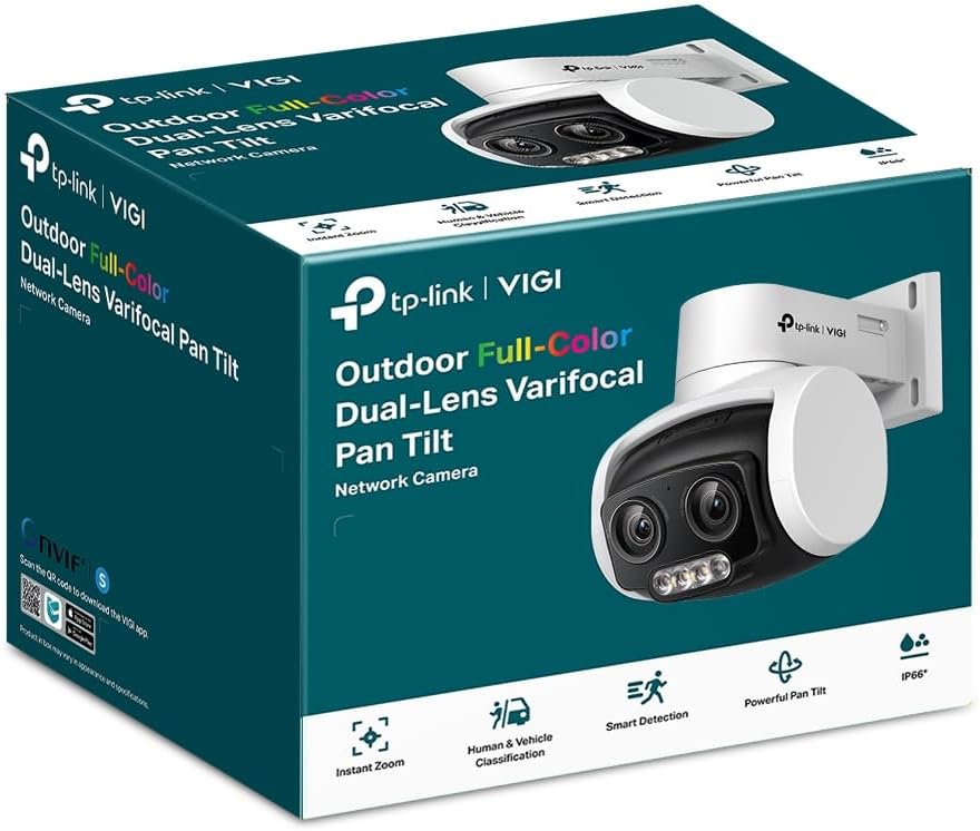TP-Link VIGI 4MP Dual-Lens Smart Outdoor Security Camera - New Condition