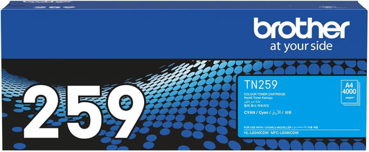 Brother Genuine TN259C Super High-Yield Cyan Toner Cartridge – 4000 Pages - New Condition